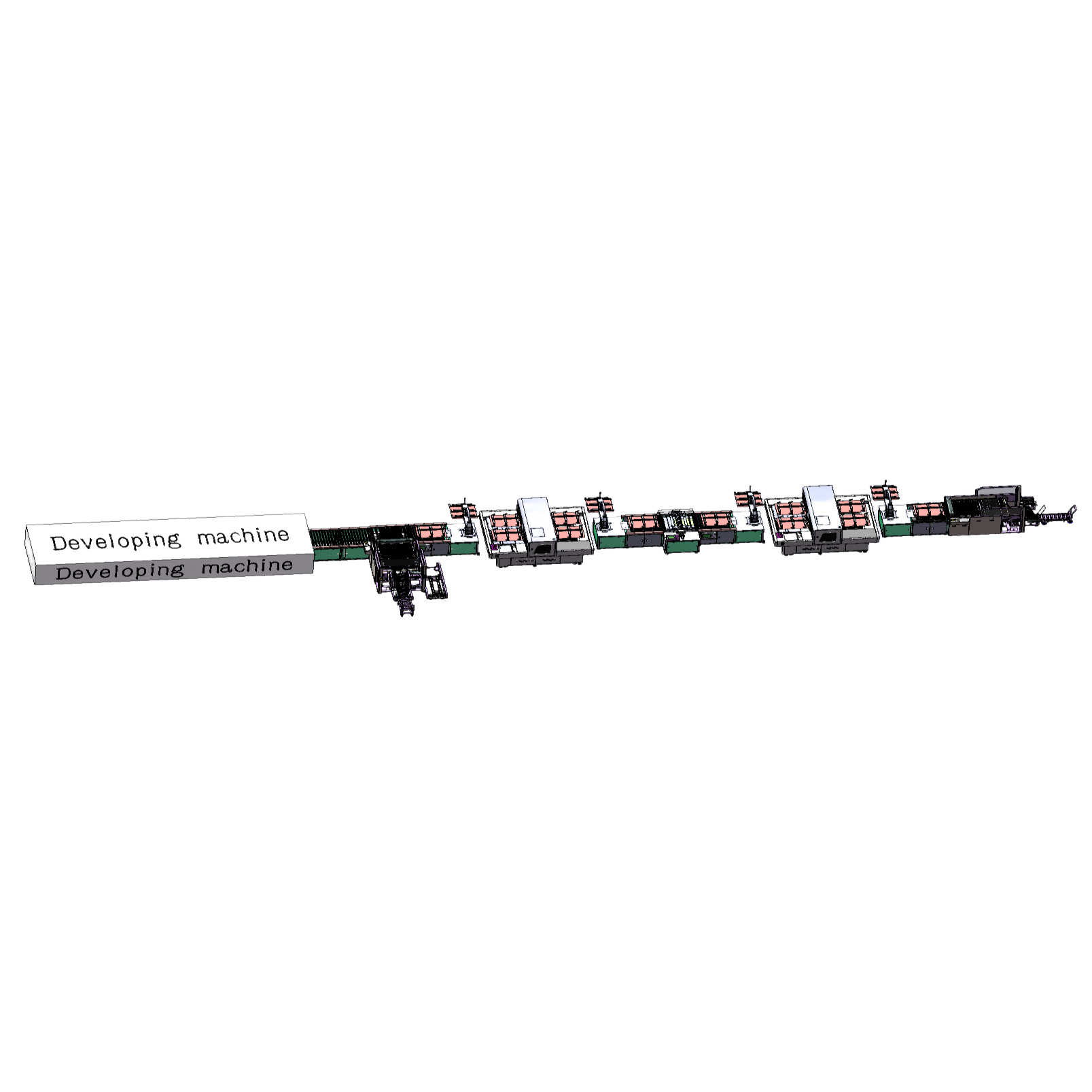 PCB legend inkjet printer (Two machine auto loading and unloading online - Connecting developing machine,without hot tunnel oven)